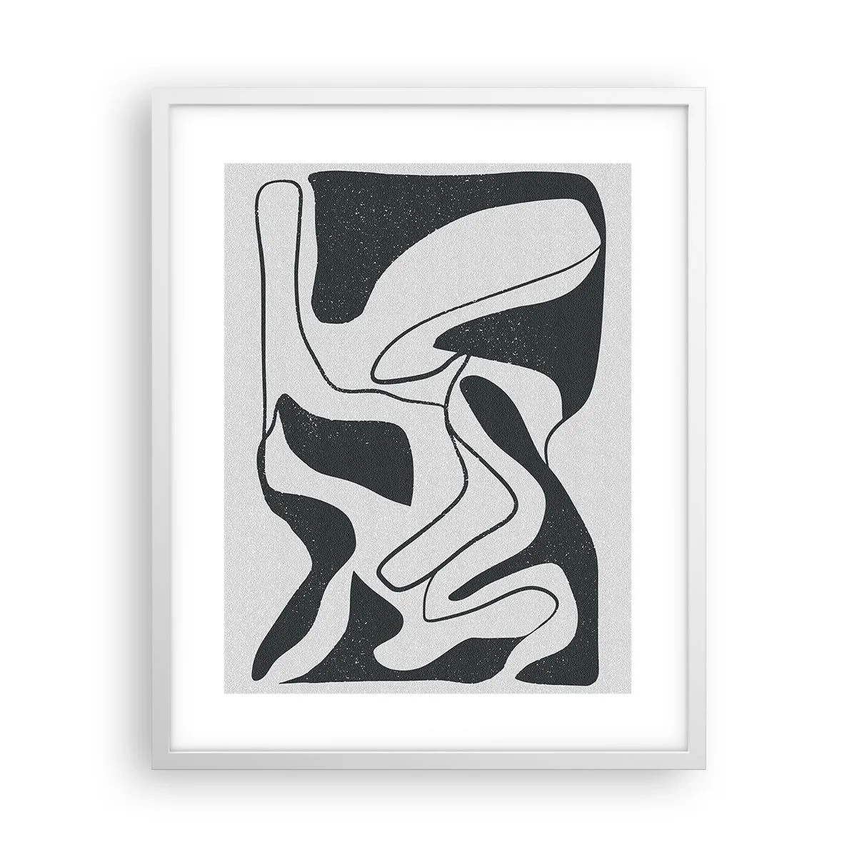 Poster in white frmae - Abstract Fun in a Maze - 40x50 cm