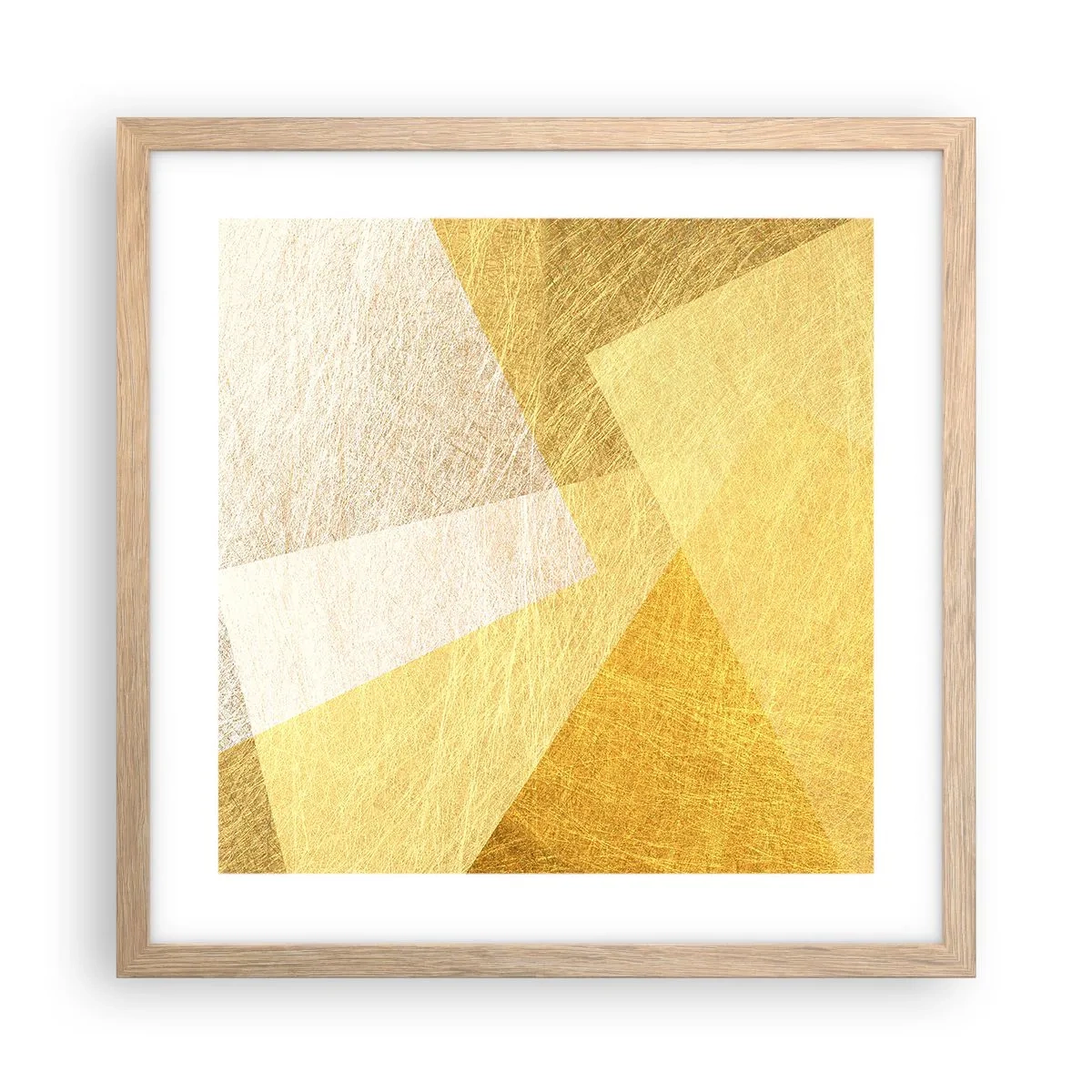 Poster in light oak frame - Weather of Geometry - 40x40 cm