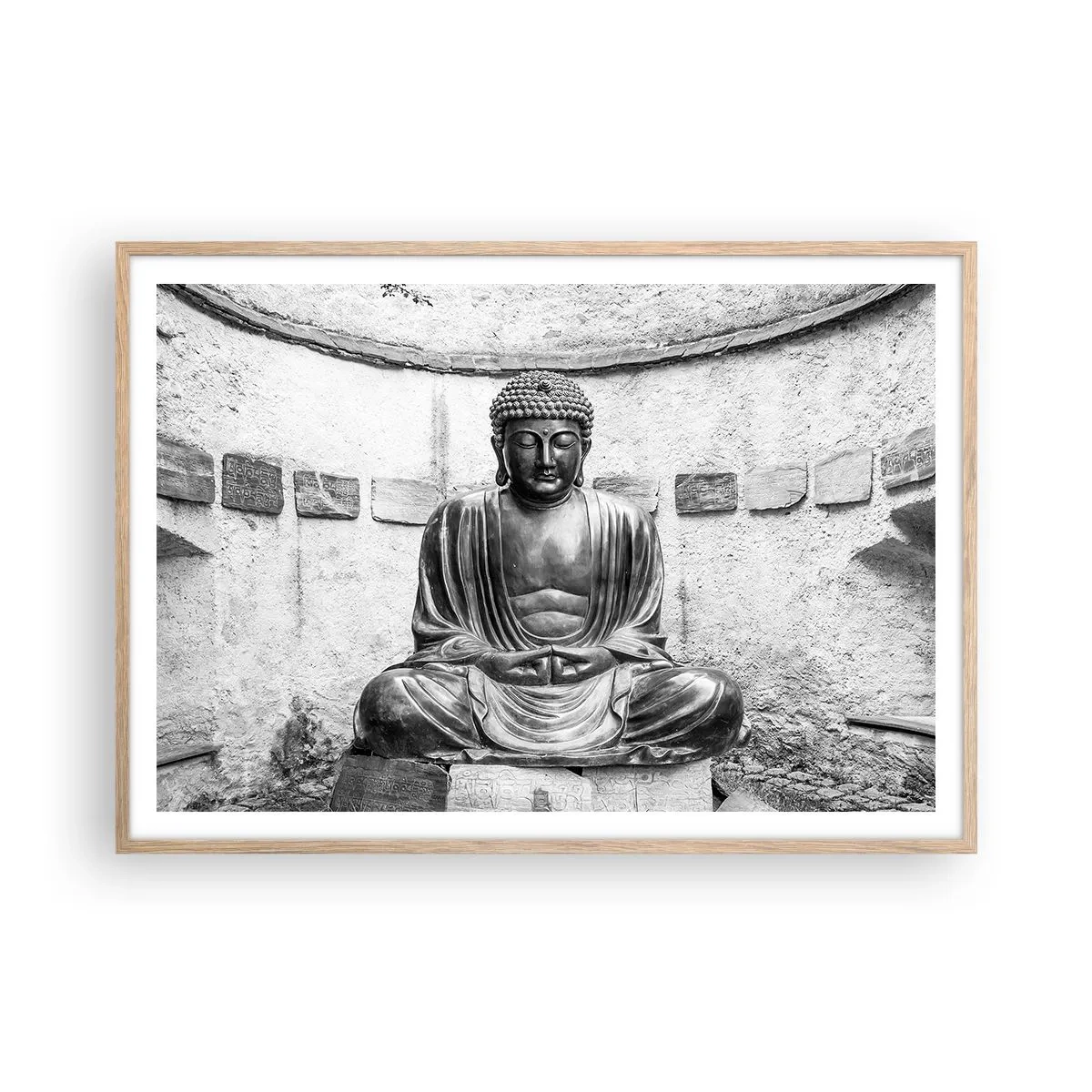 Poster in light oak frame - At the Source of Peace - 100x70 cm