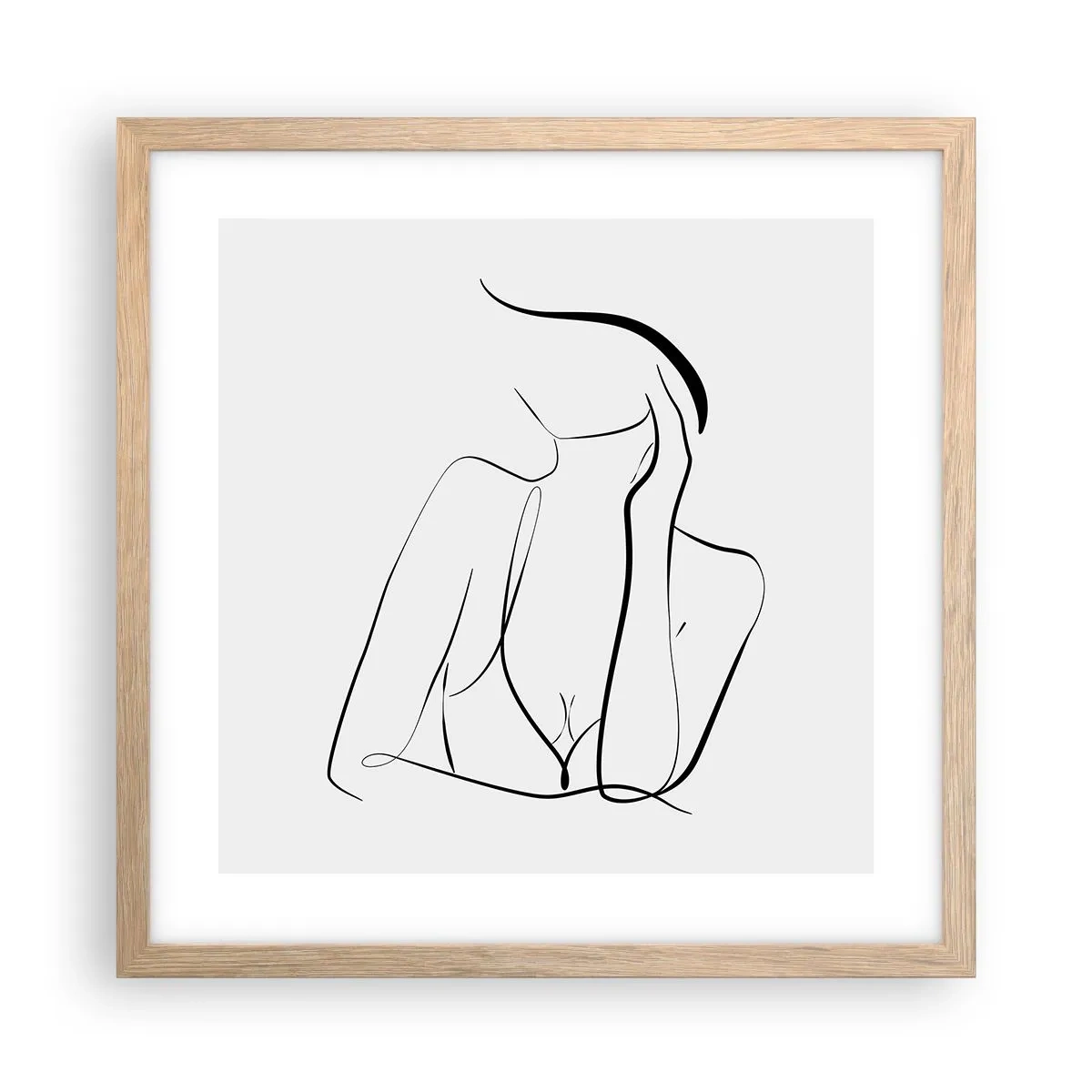 Poster in light oak frame - On Waves of Dreams - 40x40 cm