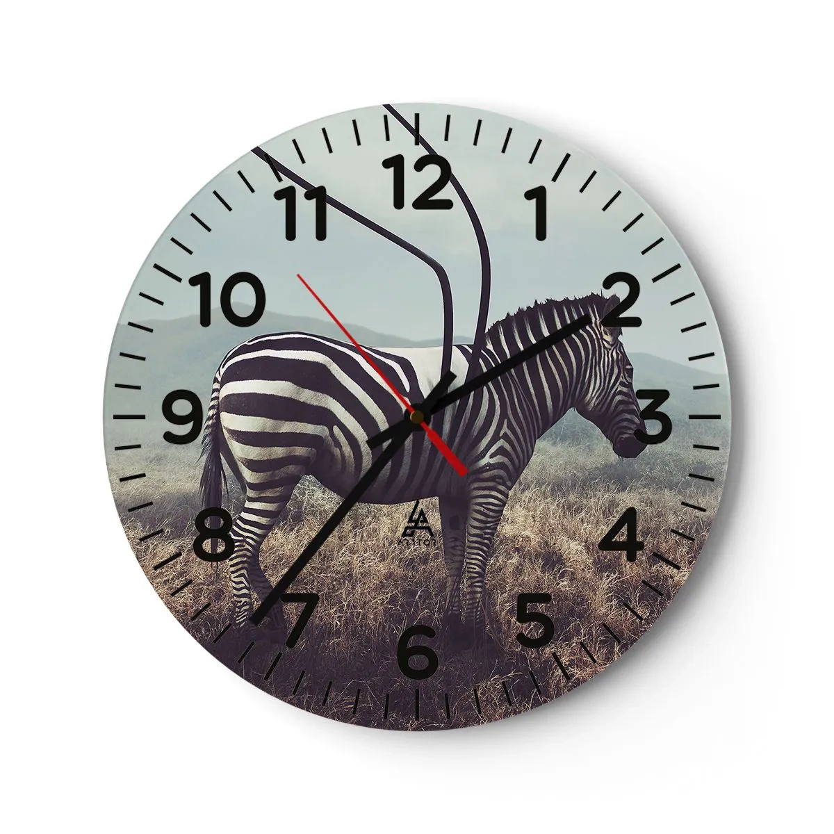 Wall clock - Clock on glass - Attention! Faulty Design - 40x40 cm