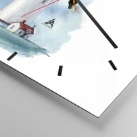 Clock face with lines