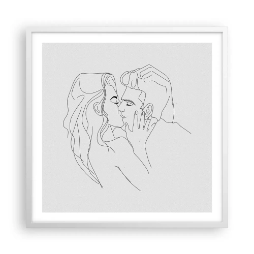 Poster in white frmae - With the Same Line - 60x60 cm