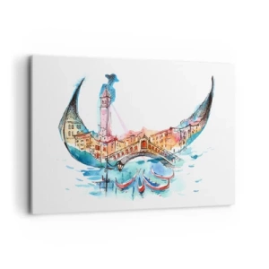 Canvas picture - We are Flowing through the City - 100x70 cm