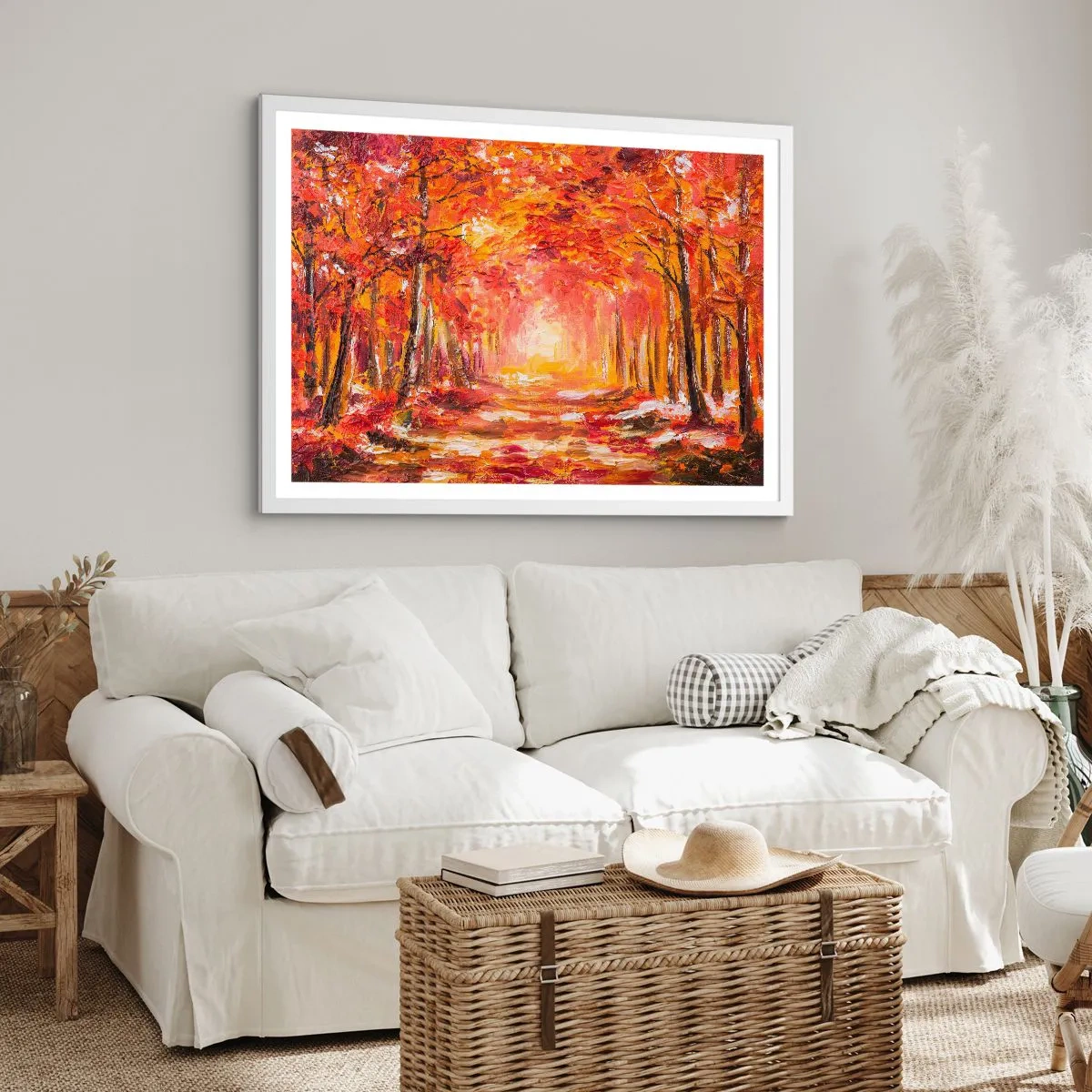 Poster in white frmae - Copper Forest - 70x50 cm