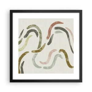 Poster in black frame - Cheerful Dance of Abstraction - 40x40 cm