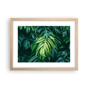 Poster in light oak frame - Immerse Yourself in Freshness - 40x30 cm