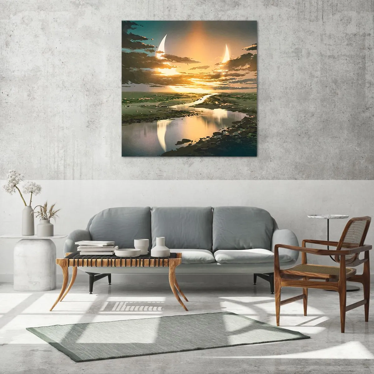 Glass picture - Somewhere in a Distant Galaxy - 40x40 cm