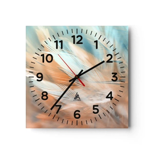 Wall clock - Clock on glass - In the Land of Gentleness - 40x40 cm