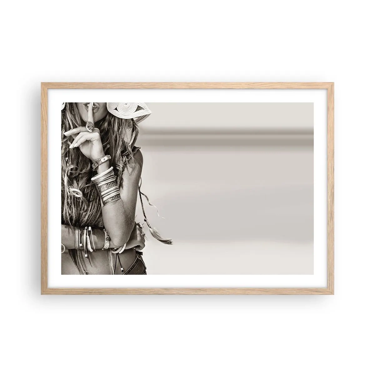 Poster in light oak frame - Like a Girl - 70x50 cm