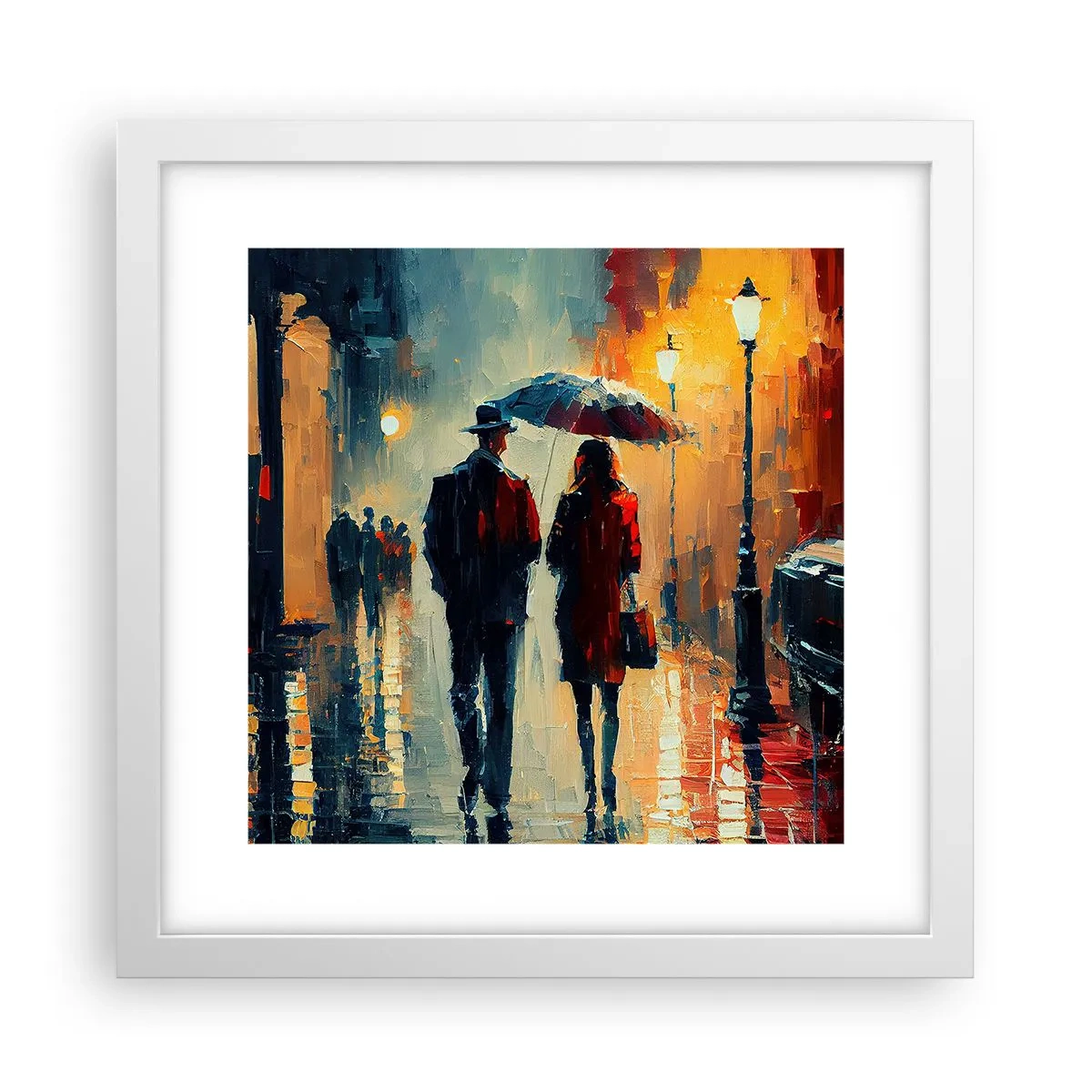 Poster in white frmae - Urban Love Story - 30x30 cm