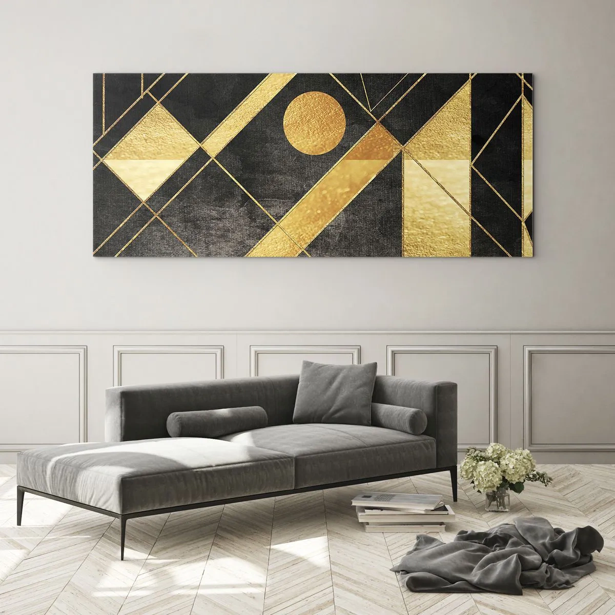 Glass picture - Sun of the Desert - 90x30 cm
