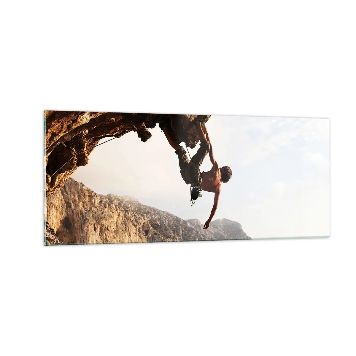 Glass picture - The Whole World on a Sharp Cliff - 100x40 cm