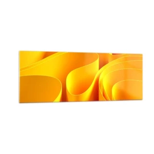 Glass picture - Like Waves of the Sun - 140x50 cm