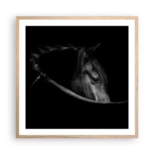 Poster in light oak frame - Black Prince - 60x60 cm