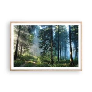 Poster in light oak frame - Radiant at Dawn - 91x61 cm