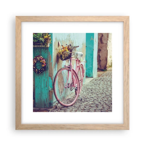 Poster in light oak frame - Be Right Back - 30x30 cm