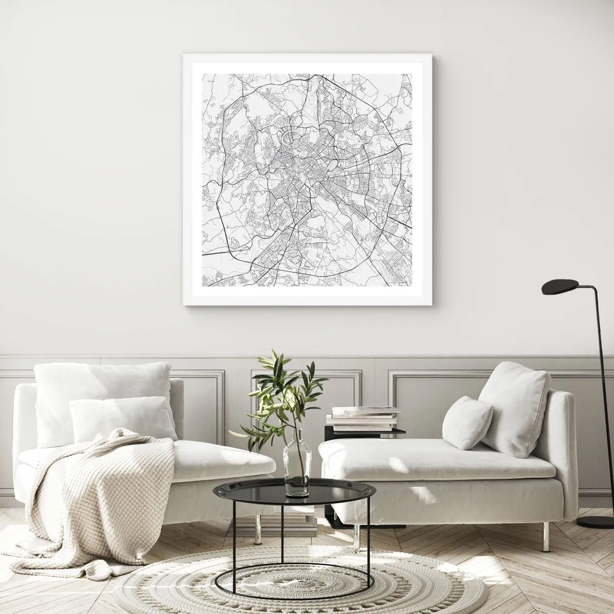 Poster in white frmae - Roman Circle - 30x30 cm