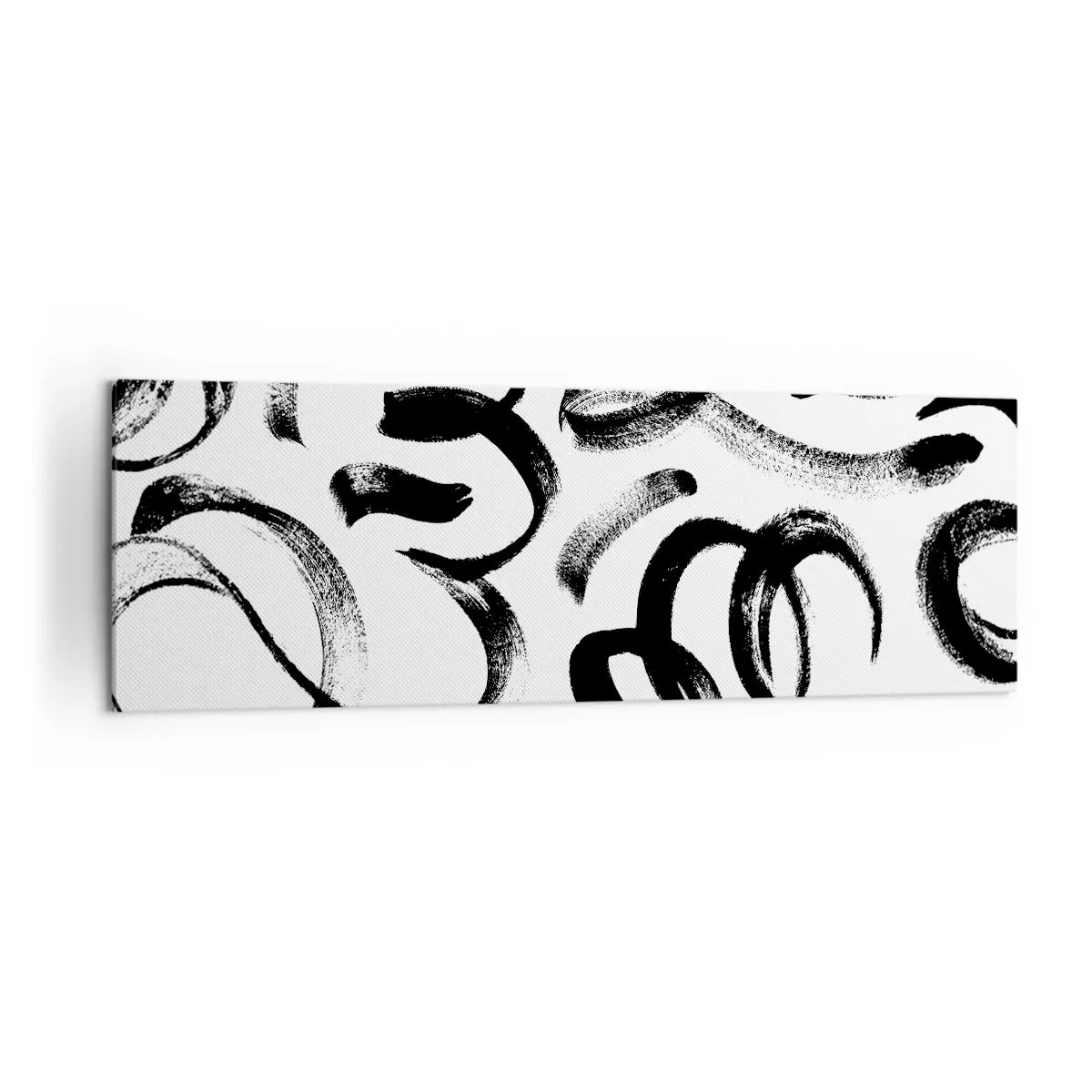 Canvas picture - Black on White - 160x50 cm