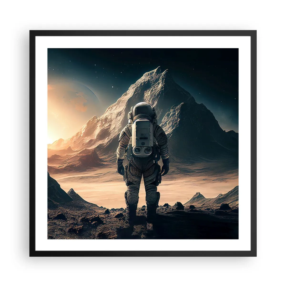Poster in black frame - New Challenge - 60x60 cm