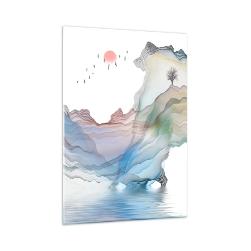 Glass picture - Towards Crystal Mountains - 50x70 cm