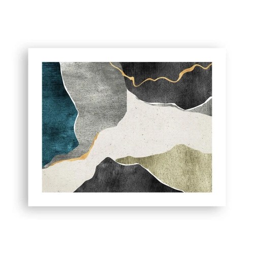 Poster - Mosaic Composition with a Gold Thread - 50x40 cm