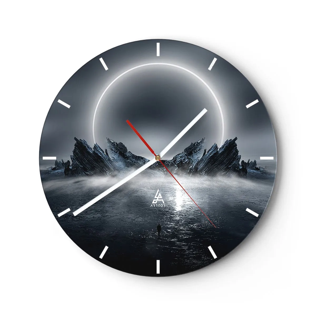 Wall clock - Clock on glass - The End of a Story - 40x40 cm