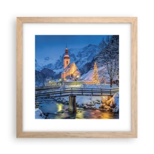 Poster in light oak frame - Spirit of Christmas - 30x30 cm