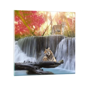 Glass picture - Surrealistic Landscape  - 30x30 cm