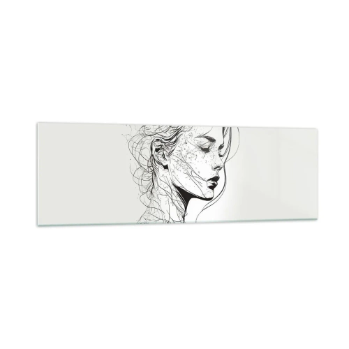 Glass picture - Portrait in Thoughts - 160x50 cm