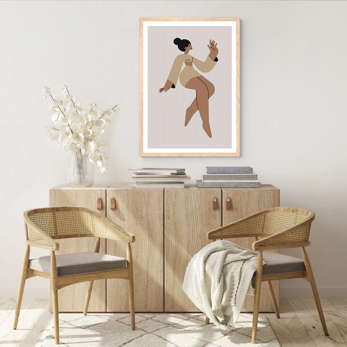 Poster in light oak frame - Shape of Grace - 40x50 cm