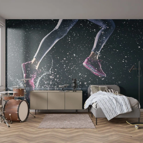 Self-Adhesive Photo Wallpaper Deluxe Sticker - Step on It - Sport, Jogging, Running - 350x256 cm