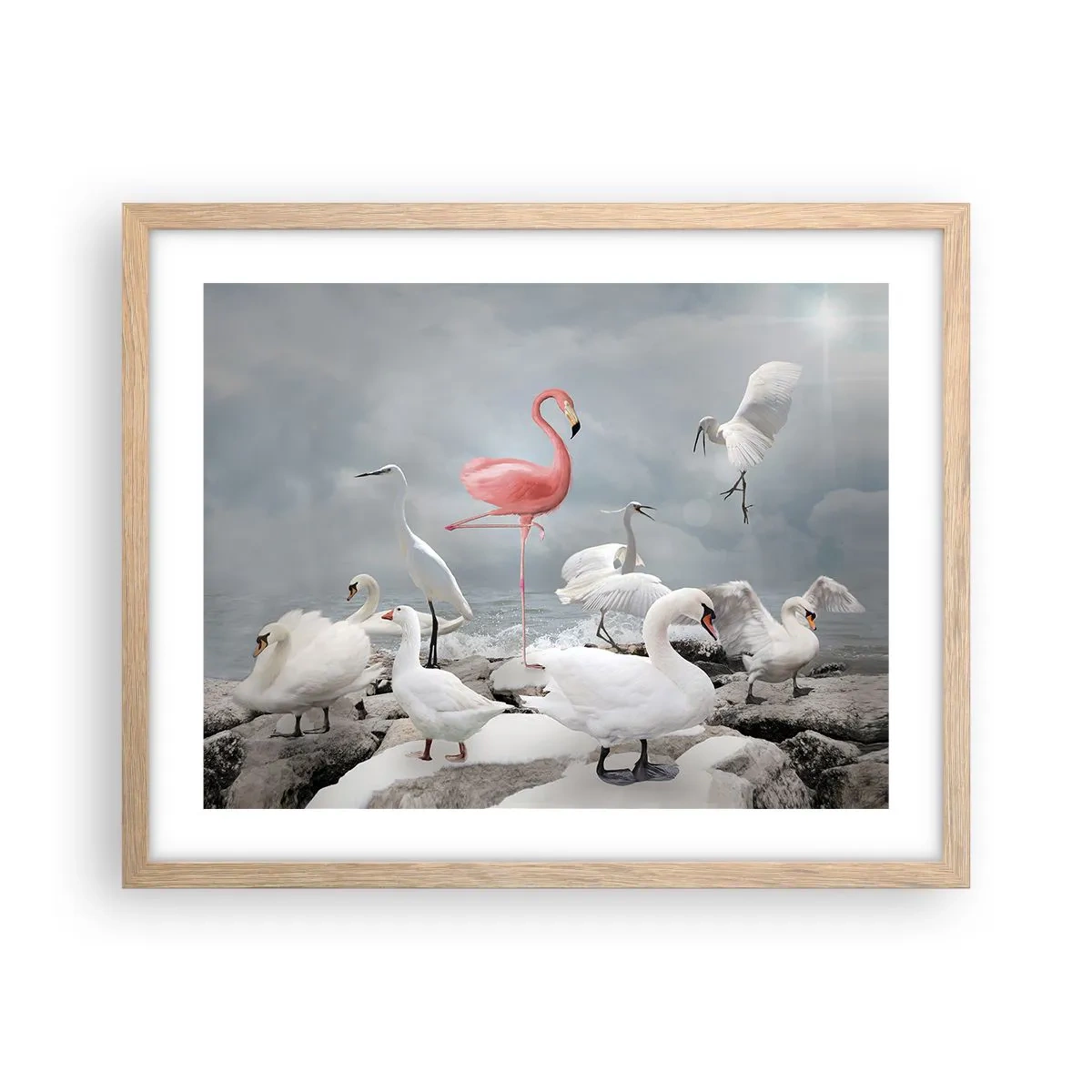 Poster in light oak frame - Where Did I Come from? - 50x40 cm