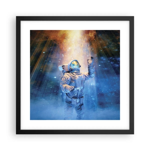 Poster in black frame - Finally at the Destination - 40x40 cm