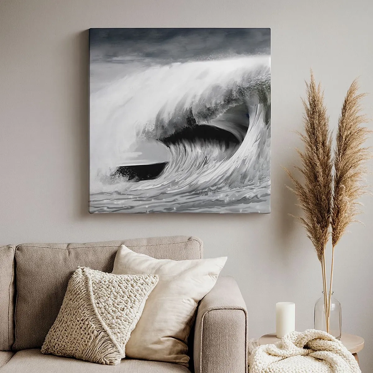 Canvas picture - Wrath of the Ocean - 30x30 cm