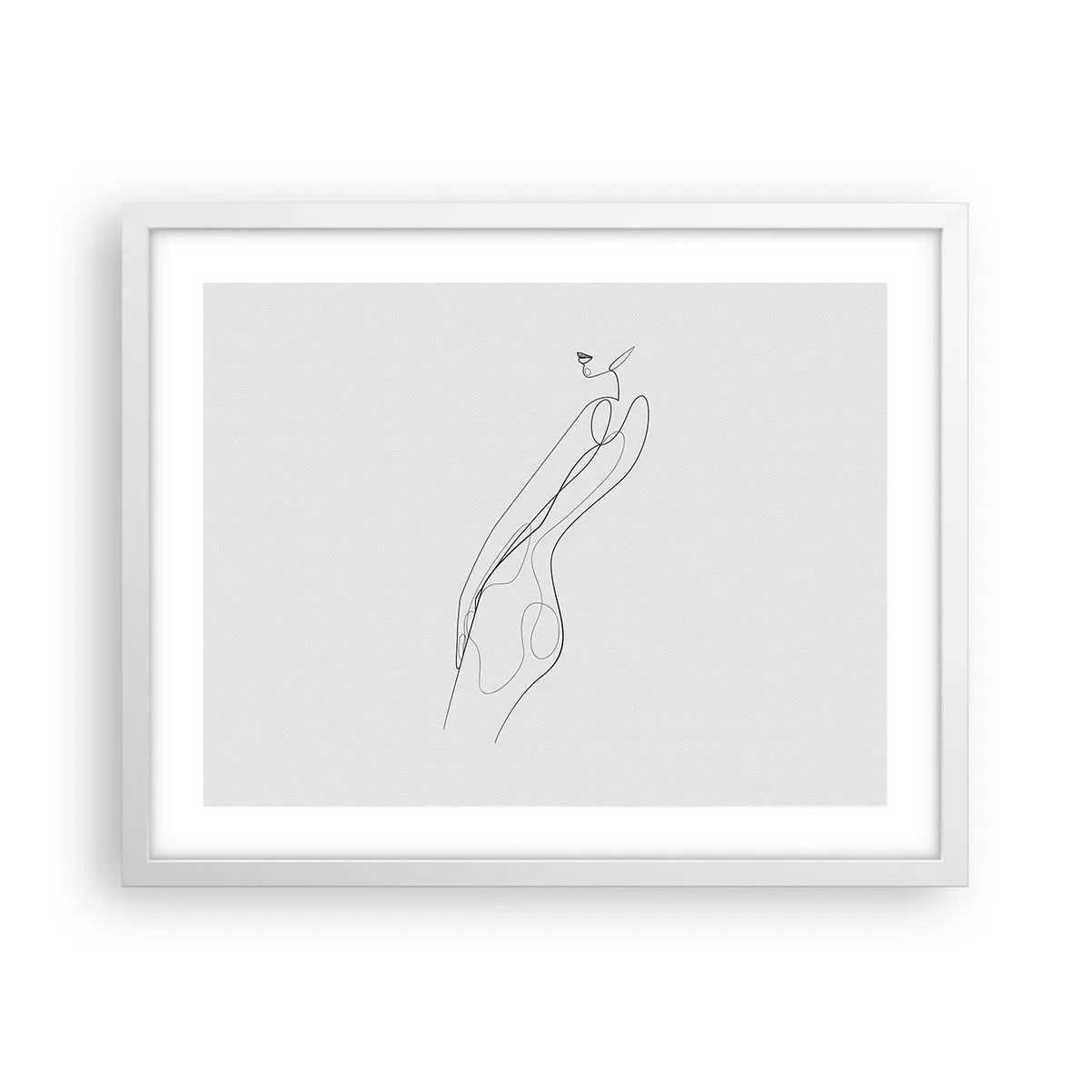 Poster in white frmae - Barely a Promise - 50x40 cm