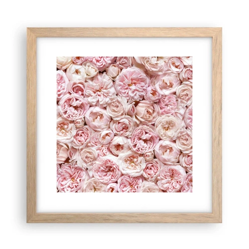 Poster in light oak frame - Decked with Roses - 30x30 cm