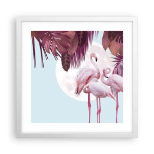 Poster in white frmae - Three Bird Graces - 40x40 cm