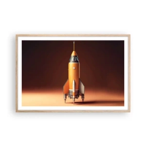 Poster in light oak frame - It Starts with a Dream - 91x61 cm