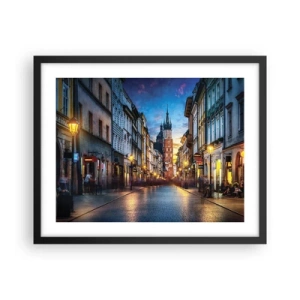 Poster in black frame - Charm of Cracow - 50x40 cm
