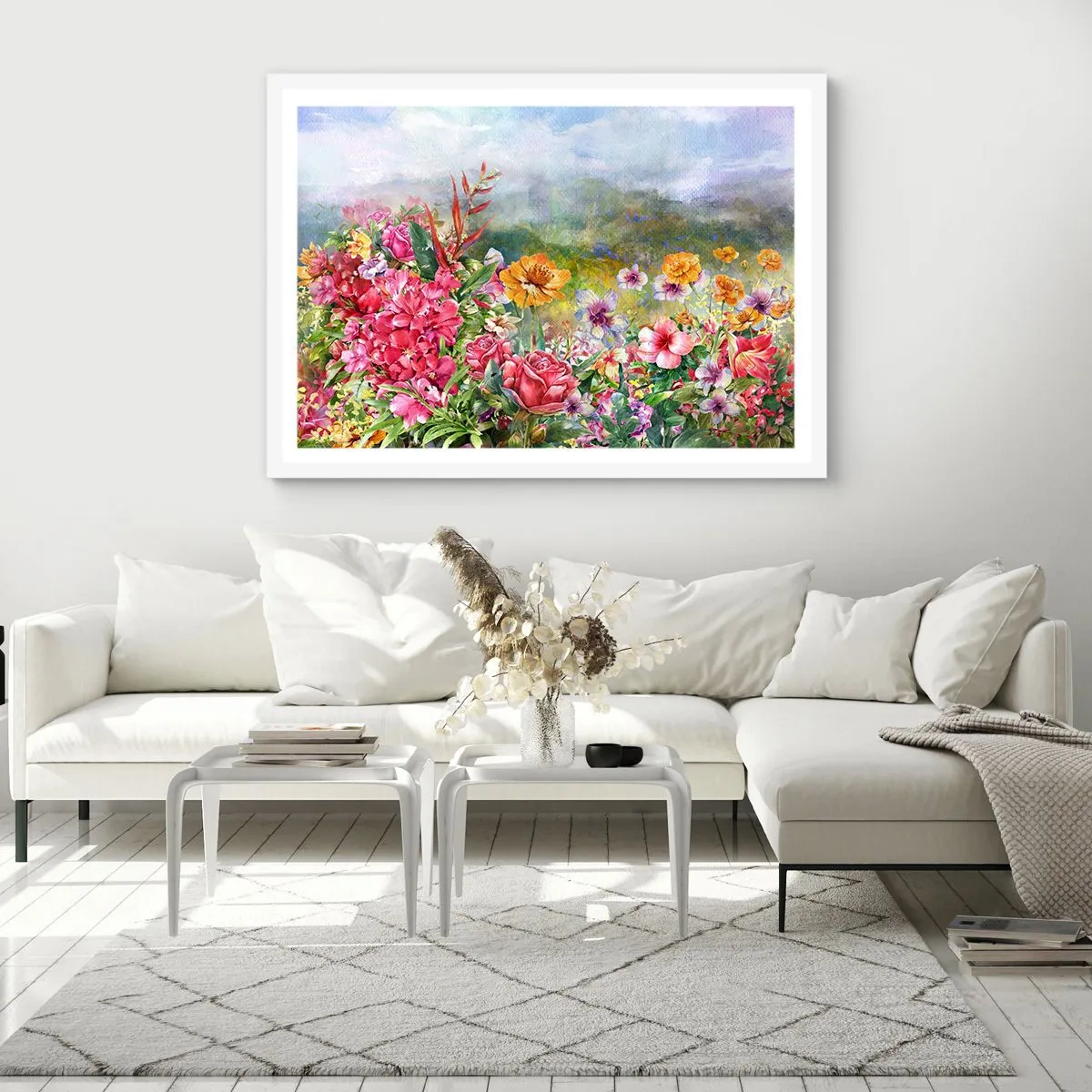 Poster in white frmae - Garden which Went Crazy - 70x50 cm