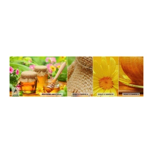 Photo Wallpaper Sample Premium Sand - Sweet and Flowery - Gastronomy, Honey, Flowers - 100x30 cm
