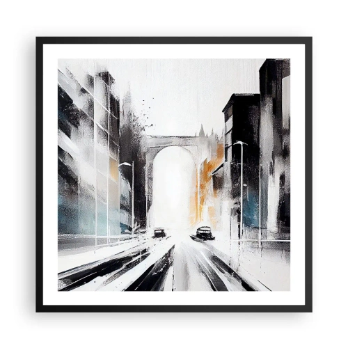 Poster in black frame - Study of a City: Architecture and Movement - 60x60 cm