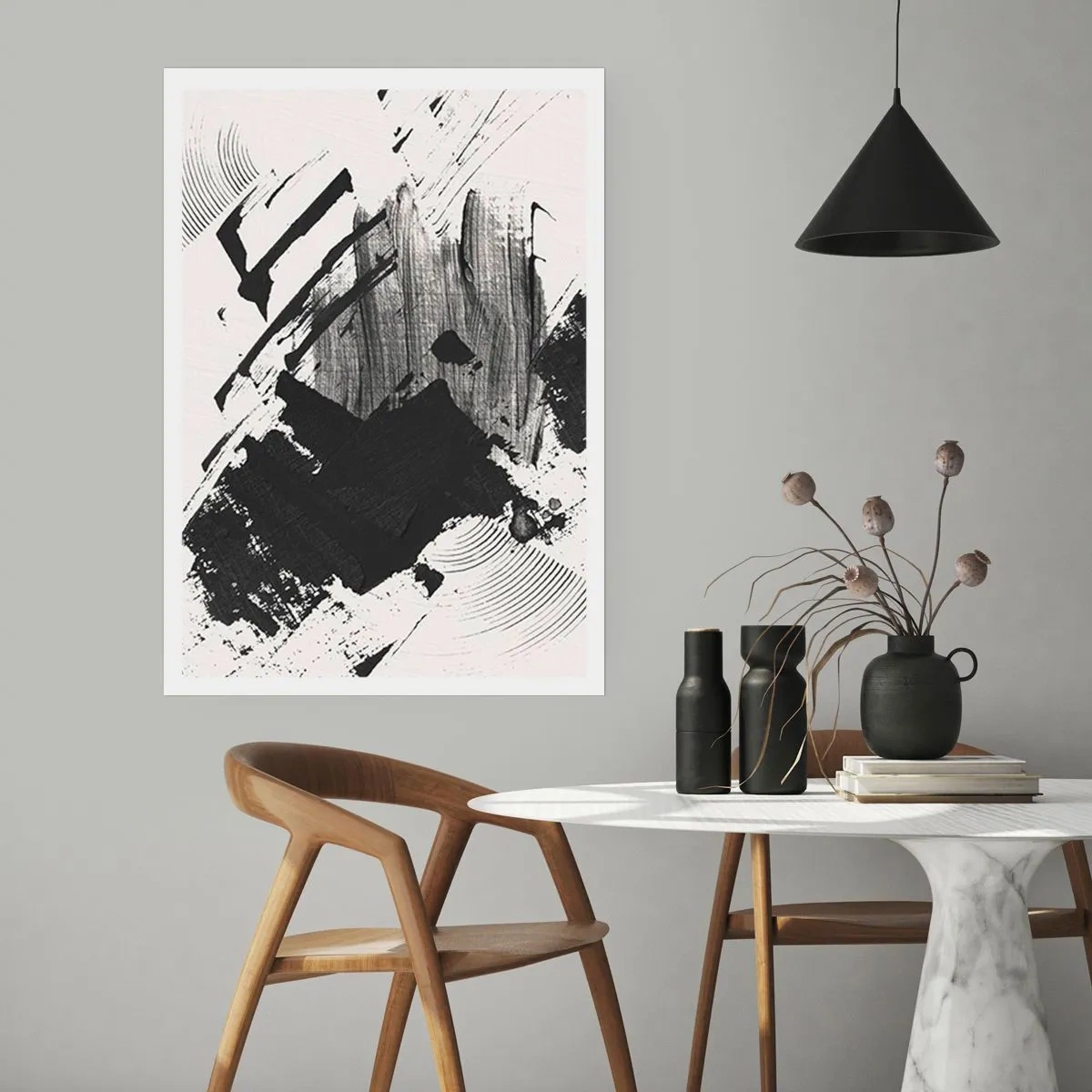 Poster - Abstract - Expression of Black - 61x91 cm