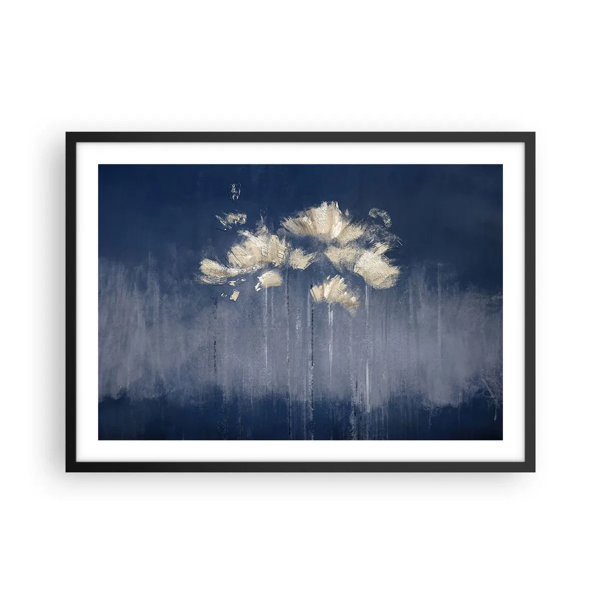 Poster in black frame - Like Flakes in the Wind - 70x50 cm