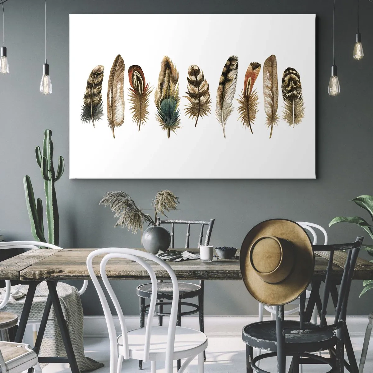 Canvas picture - Feather Variation - 120x80 cm