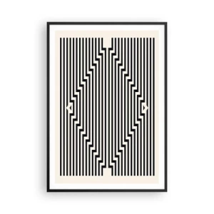 Poster in black frame - Geometrical Illusion - 70x100 cm