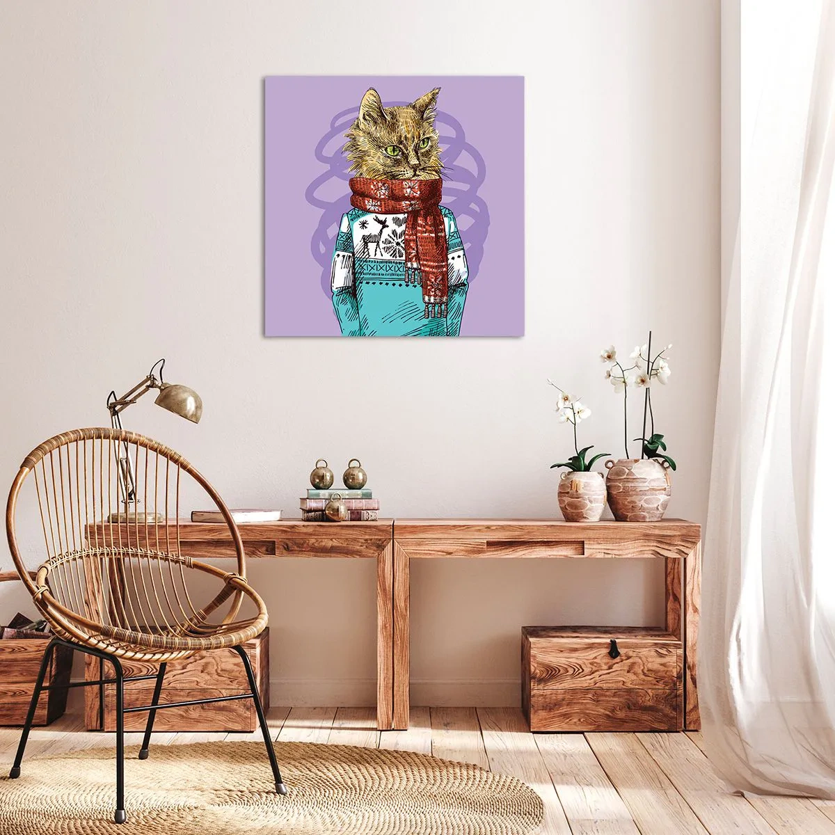 Canvas picture - Cat Not Only in Boots - 70x70 cm