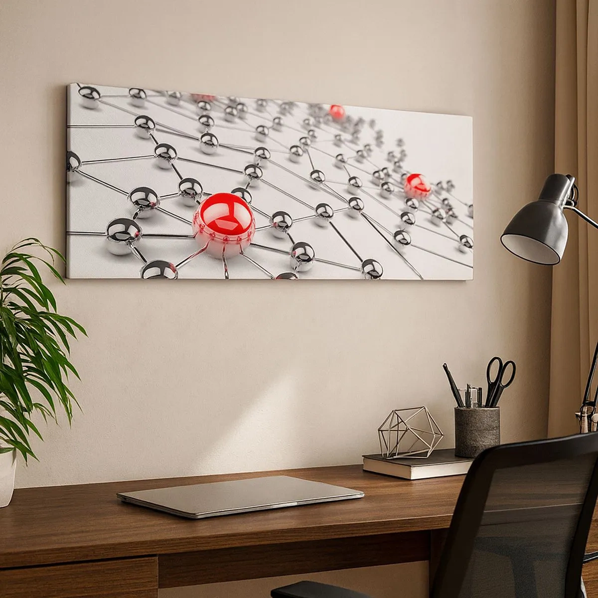 Canvas picture - Silver Net - 100x40 cm