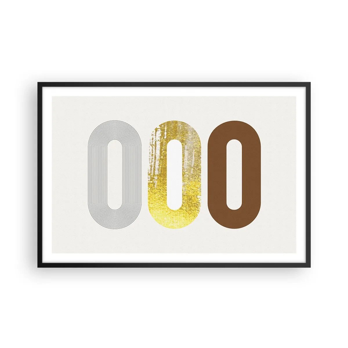 Poster in black frame - Ooo! - 91x61 cm